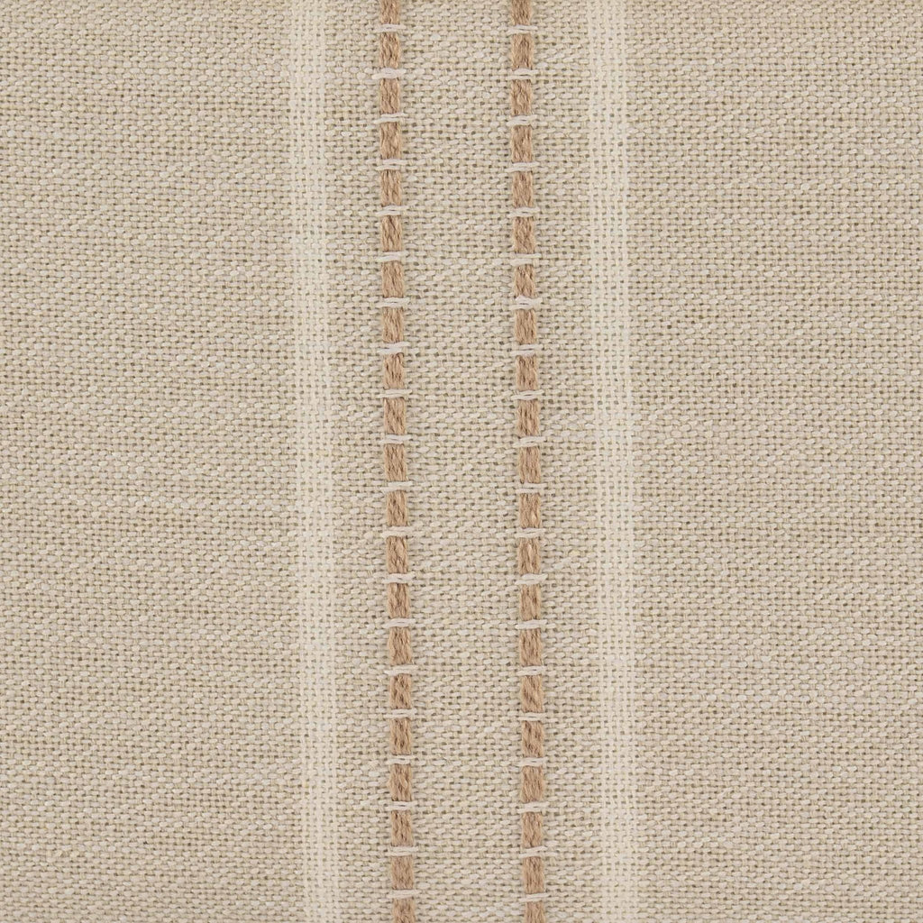 Dusklia - Sicily Pouffe - Natural Stitched Stripe