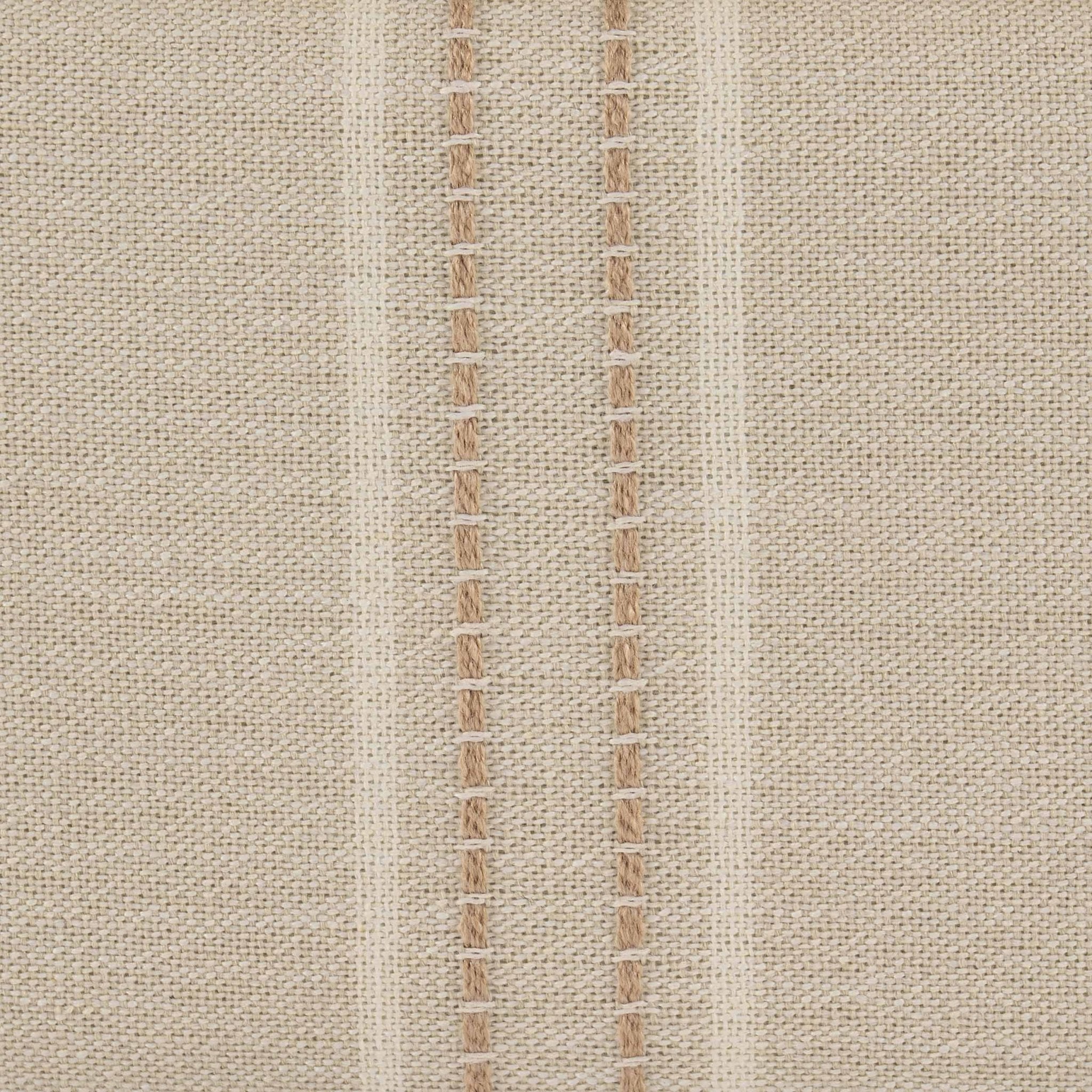 Dusklia - Sicily Pouffe - Natural Stitched Stripe
