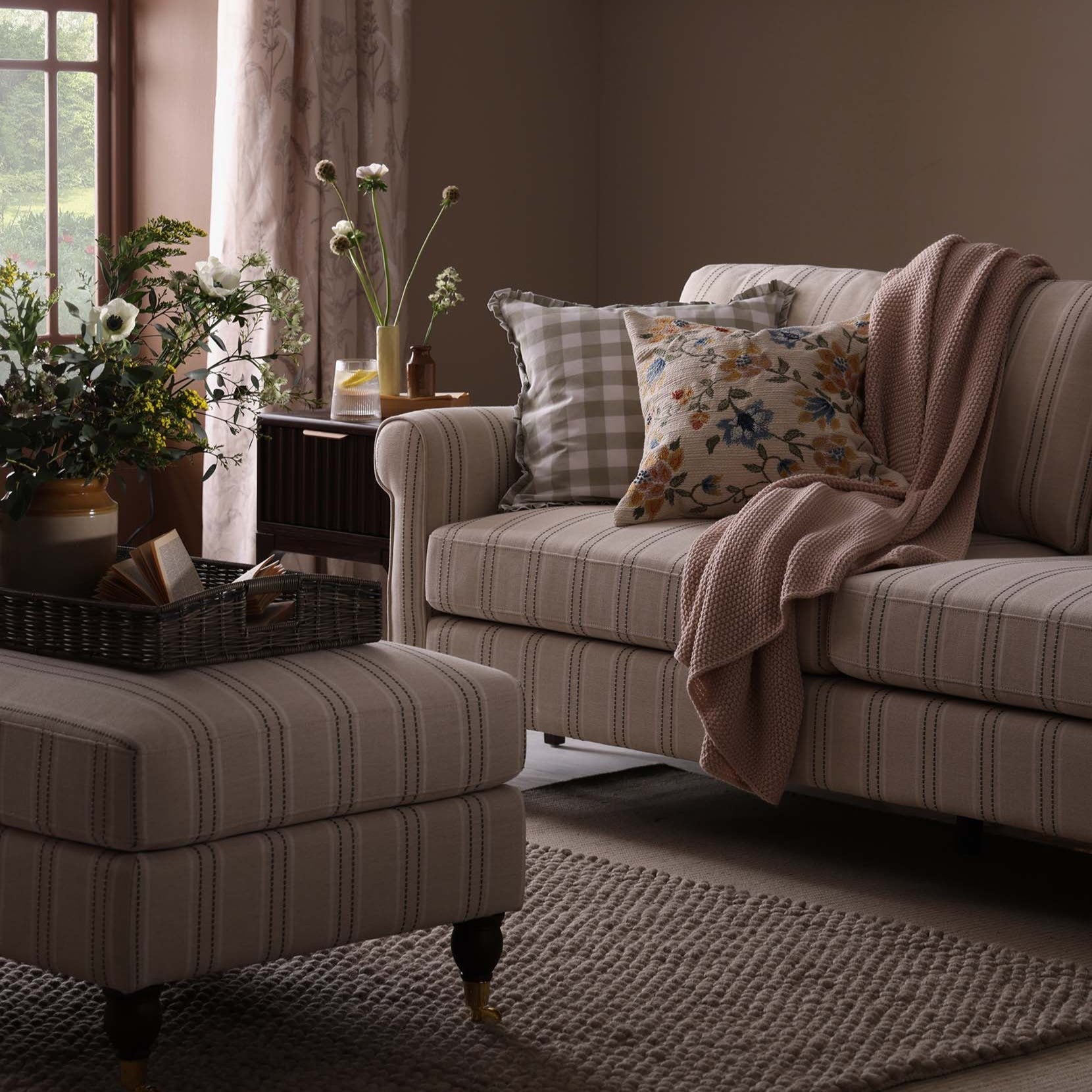 Dusklia - Sicily Pouffe - Stripe