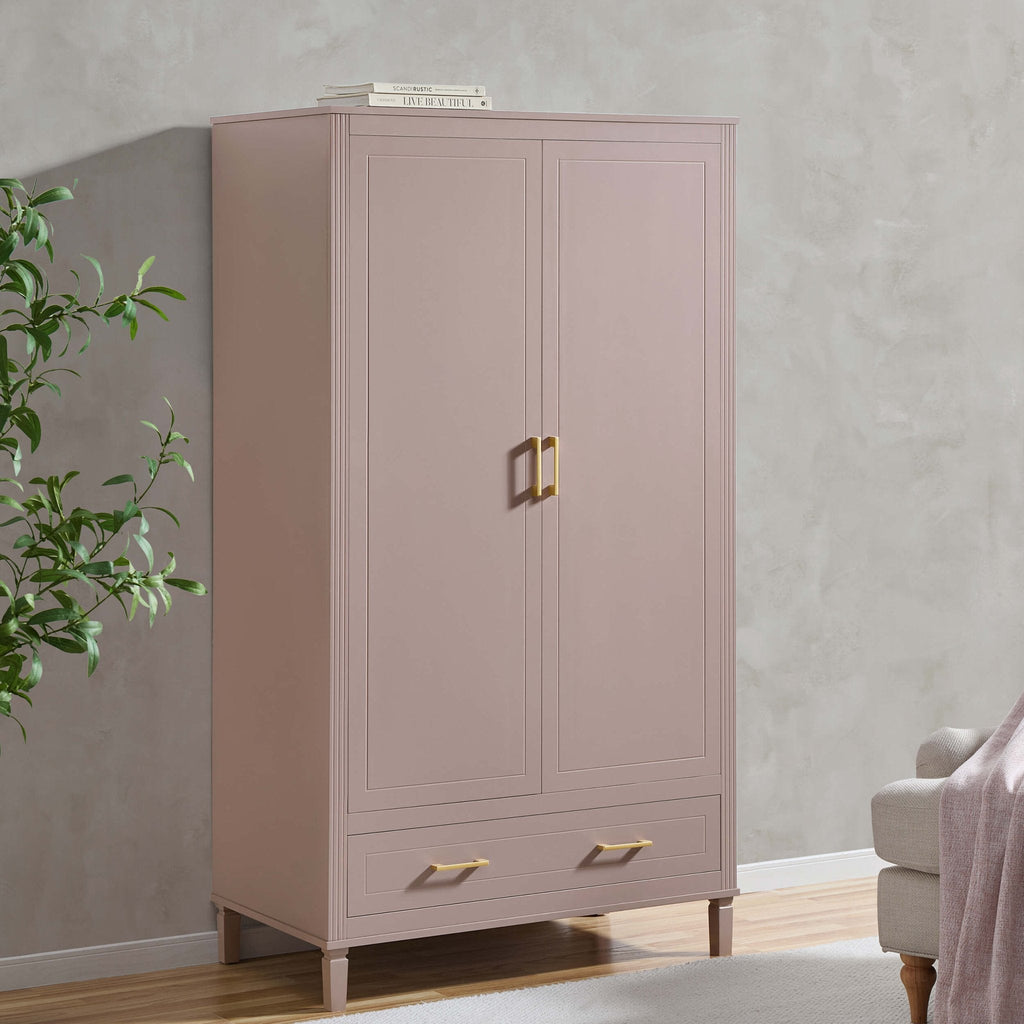 Dusklia - Sienna 2 Door Wardrobe with Drawer - Dusty Mauve