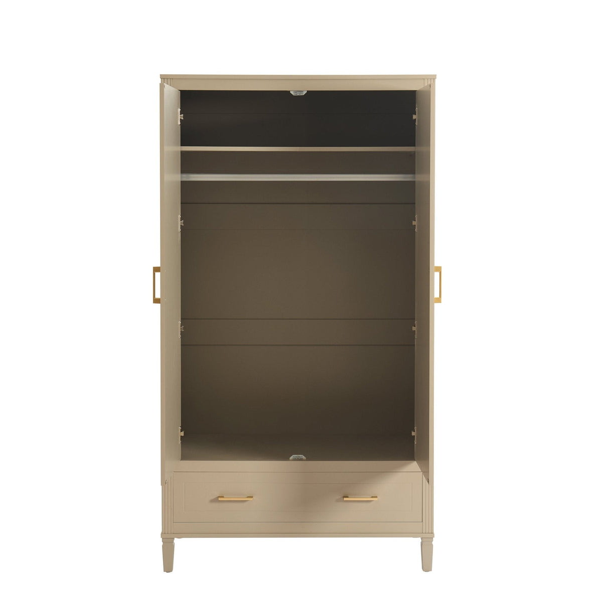 Dusklia - Sienna 2 Door Wardrobe with Drawer - Taupe
