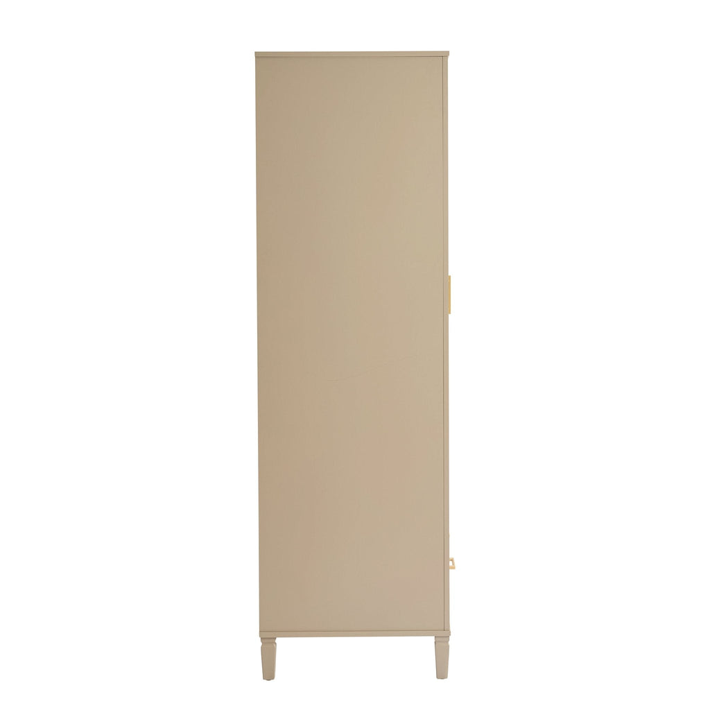 Dusklia - Sienna 2 Door Wardrobe with Drawer - Taupe
