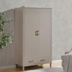Dusklia - Sienna 2 Door Wardrobe with Drawer - Taupe