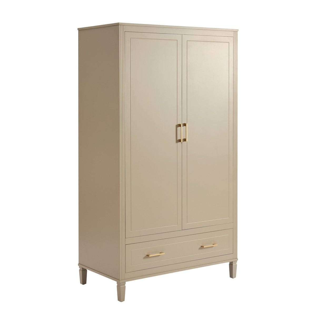 Dusklia - Sienna 2 Door Wardrobe with Drawer - Taupe