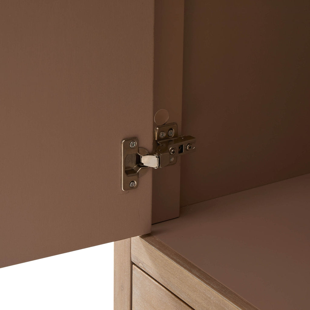 Dusklia - Sienna 2 Door Wardrobe with Drawers - Washed Wood