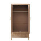 Dusklia - Sienna 2 Door Wardrobe with Drawers - Washed Wood