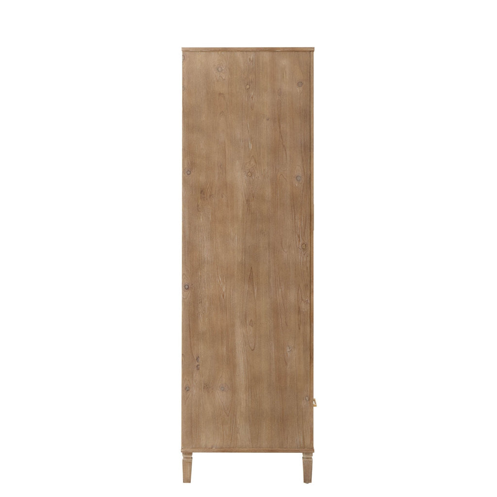 Dusklia - Sienna 2 Door Wardrobe with Drawers - Washed Wood