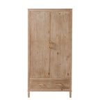Dusklia - Sienna 2 Door Wardrobe with Drawers - Washed Wood