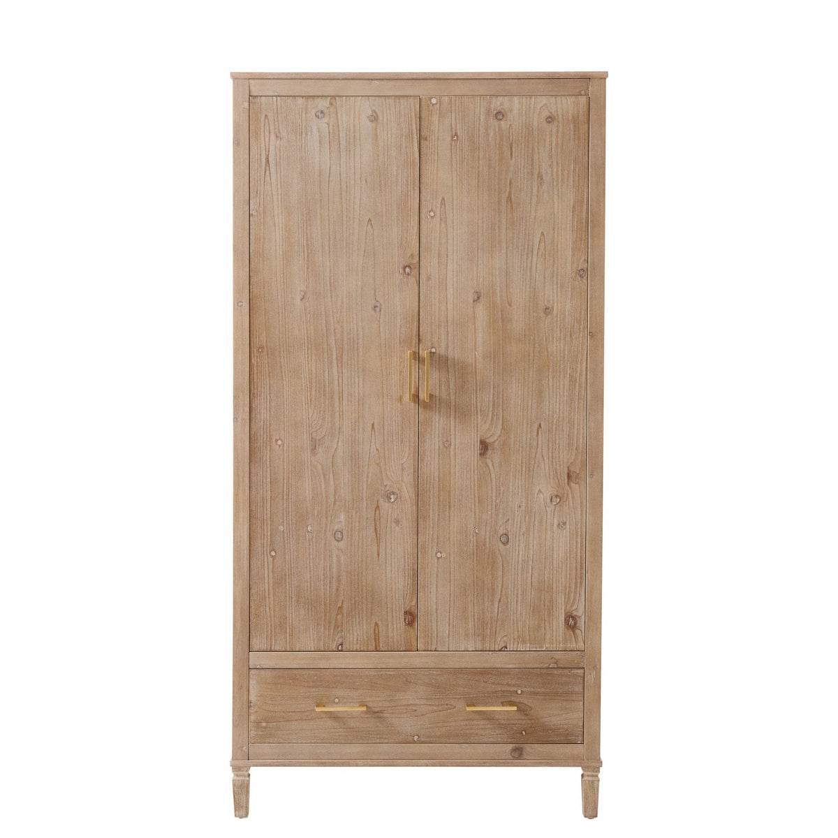 Dusklia - Sienna 2 Door Wardrobe with Drawers - Washed Wood