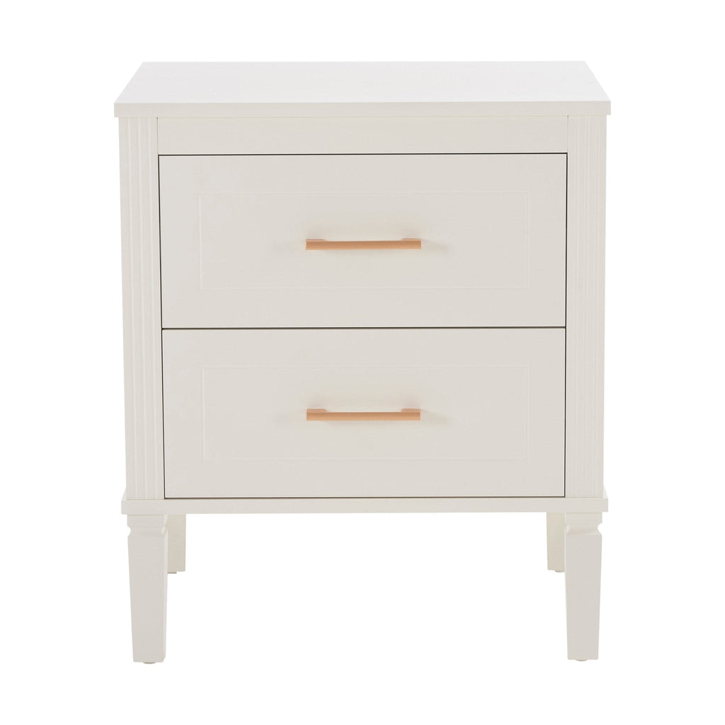 Dusklia - Sienna 2 Drawer Bedside Table - Cream
