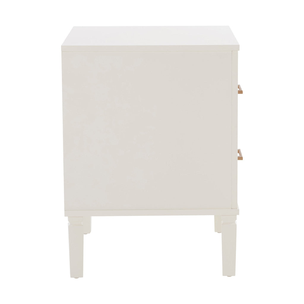 Dusklia - Sienna 2 Drawer Bedside Table - Cream