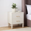 Dusklia - Sienna 2 Drawer Bedside Table - Cream