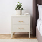 Dusklia - Sienna 2 Drawer Bedside Table - Cream