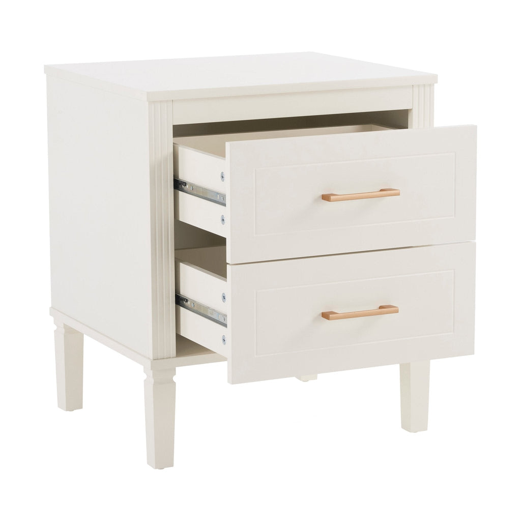 Dusklia - Sienna 2 Drawer Bedside Table - Cream