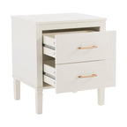 Dusklia - Sienna 2 Drawer Bedside Table - Cream