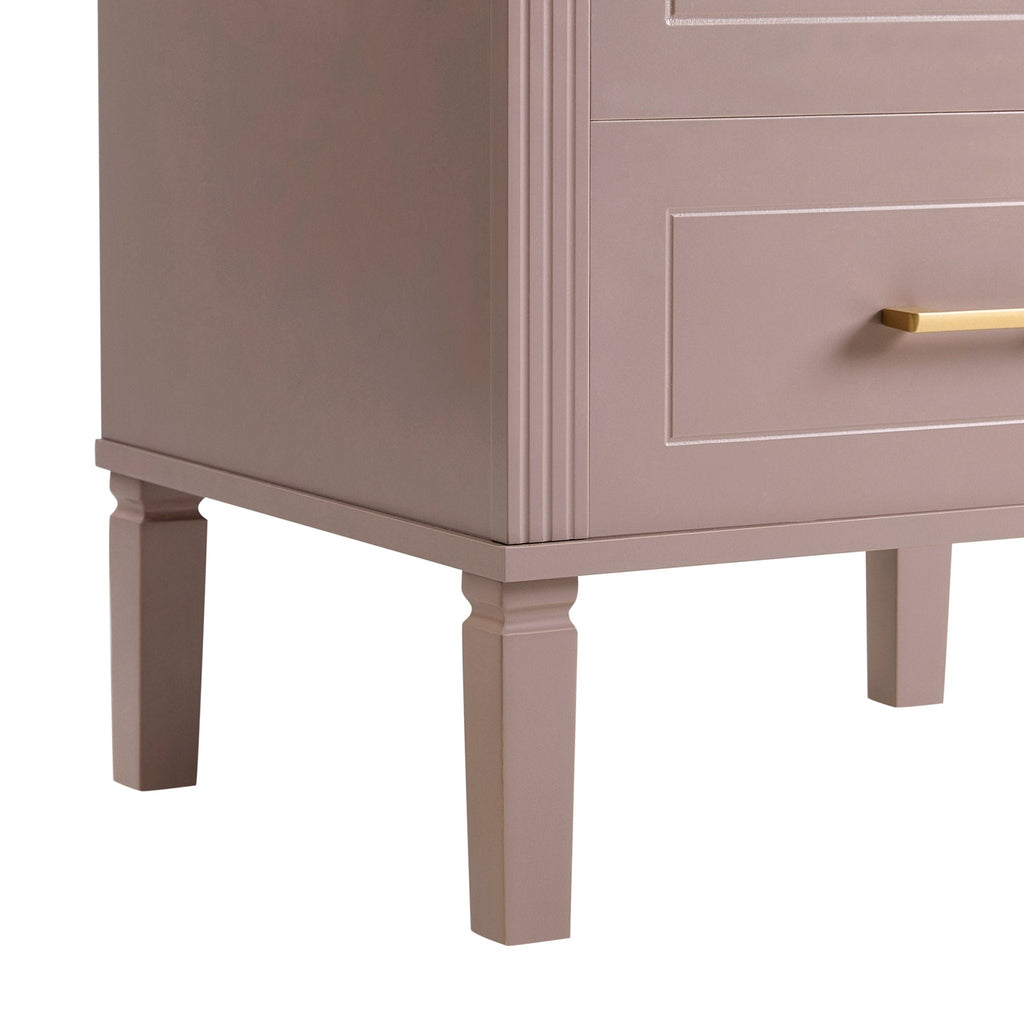 Dusklia - Sienna 2 Drawer Bedside Table - Dusty Mauve