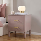 Dusklia - Sienna 2 Drawer Bedside Table - Dusty Mauve