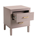 Dusklia - Sienna 2 Drawer Bedside Table - Dusty Mauve