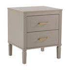Dusklia - Sienna 2 Drawer Bedside Table - Taupe