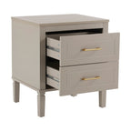 Dusklia - Sienna 2 Drawer Bedside Table - Taupe
