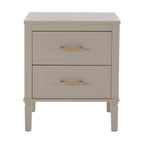 Dusklia - Sienna 2 Drawer Bedside Table - Taupe