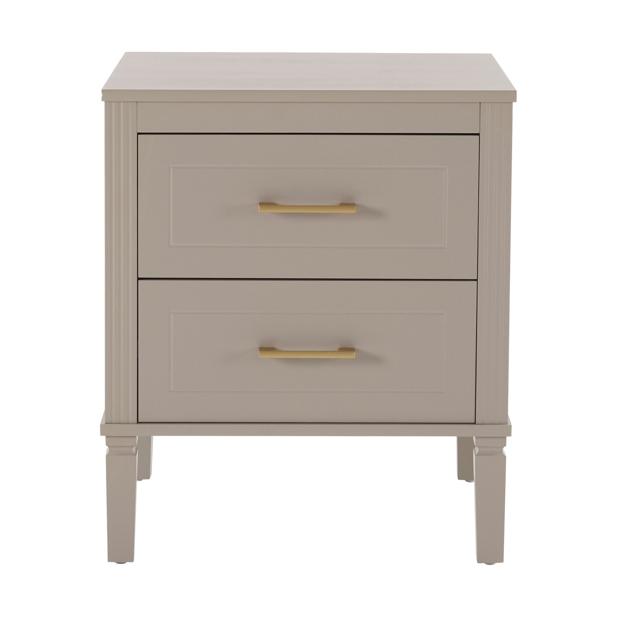 Dusklia - Sienna 2 Drawer Bedside Table - Taupe