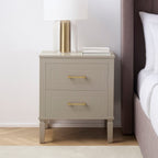 Dusklia - Sienna 2 Drawer Bedside Table - Taupe