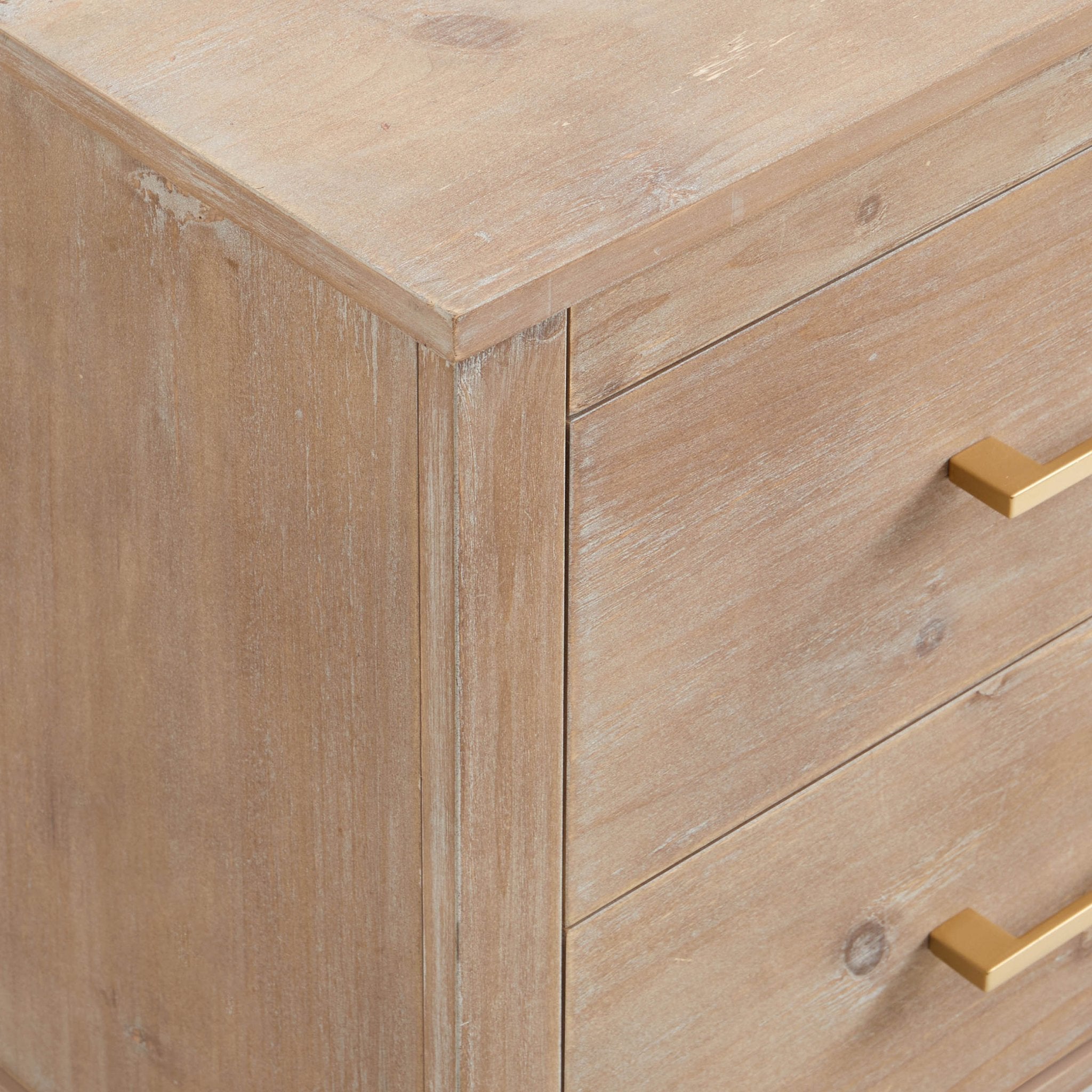 Dusklia - Sienna 2 Drawer Bedside Table - Washed Wood