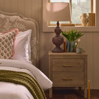 Dusklia - Sienna 2 Drawer Bedside Table - Washed Wood