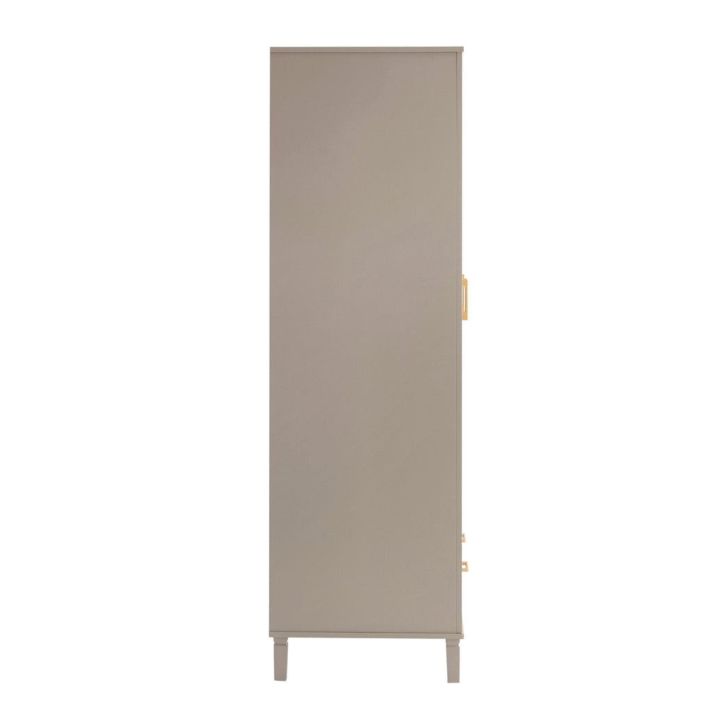 Dusklia - Sienna 3 Door Wardrobe with Drawers - Taupe