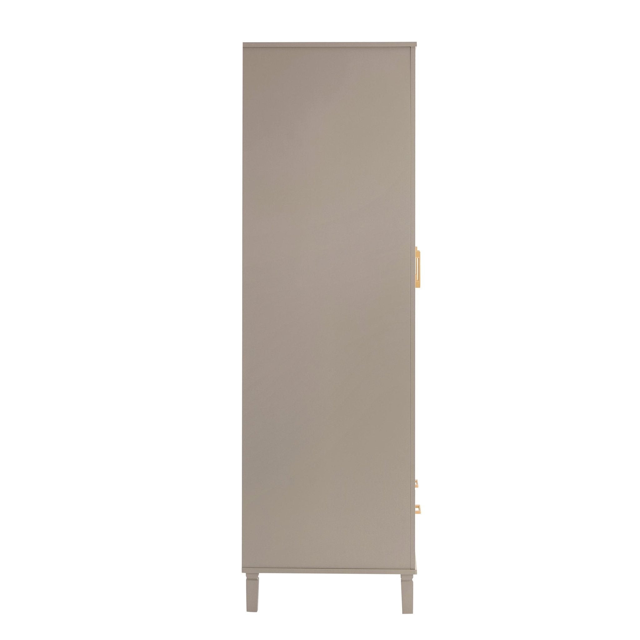 Dusklia - Sienna 3 Door Wardrobe with Drawers - Taupe
