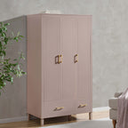 Dusklia - Sienna 3 Door Wardrobe with Drawers - Dusty Mauve