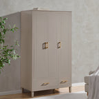 Dusklia - Sienna 3 Door Wardrobe with Drawers - Taupe