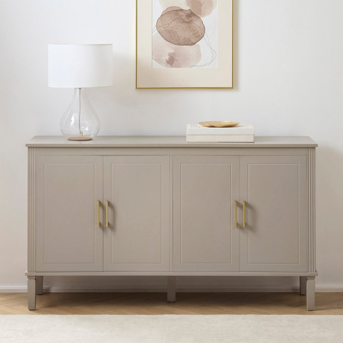 Dusklia - Sienna 4 Door Sideboard - Taupe