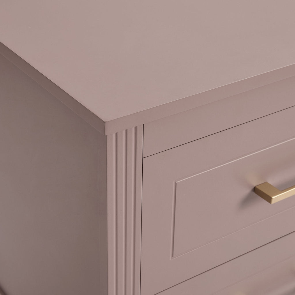 Dusklia - Sienna 5 Drawer Chest - Dusty Mauve