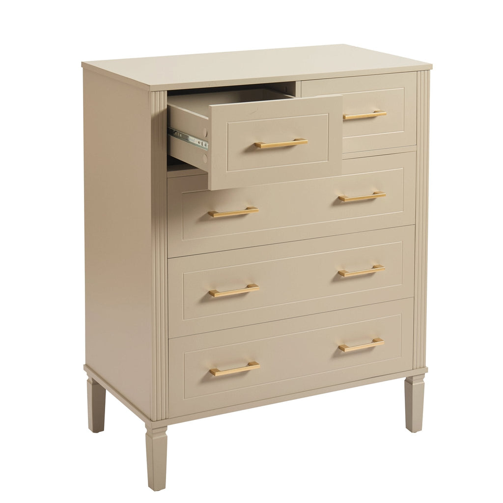 Dusklia - Sienna 5 Drawer Chest - Taupe