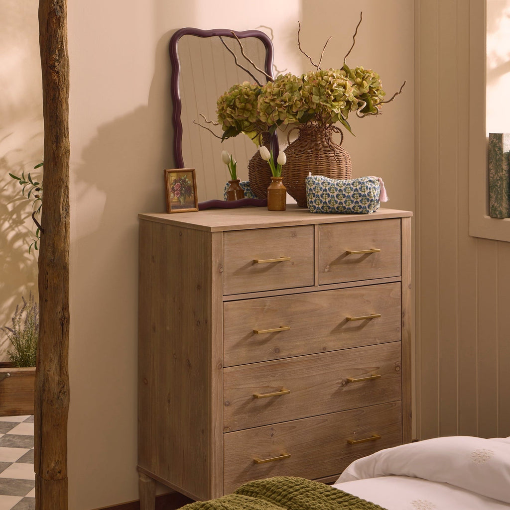 Dusklia - Sienna 5 Drawer Chest - Washed Wood