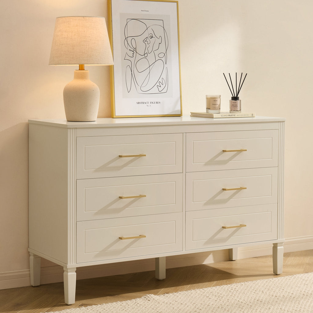 Dusklia - Sienna 6 Drawer Chest - Cream