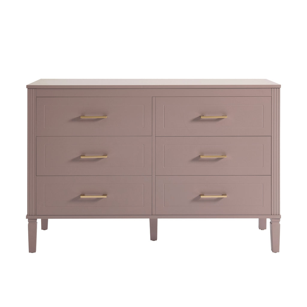 Dusklia - Sienna 6 Drawer Chest - Dusty Mauve