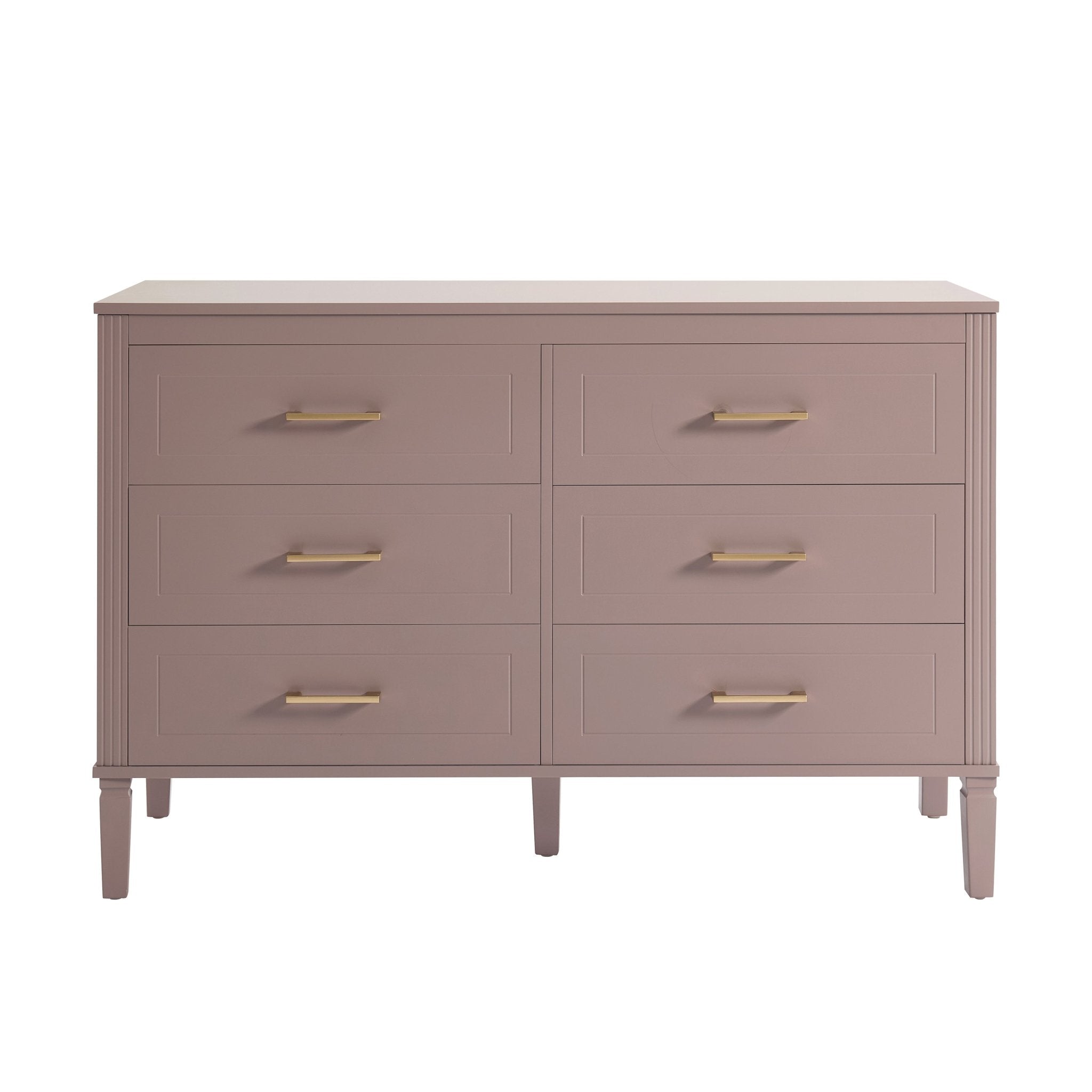 Dusklia - Sienna 6 Drawer Chest - Dusty Mauve