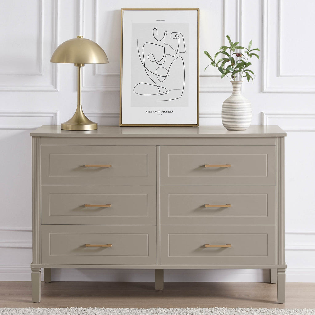 Dusklia - Sienna 6 Drawer Chest - Taupe