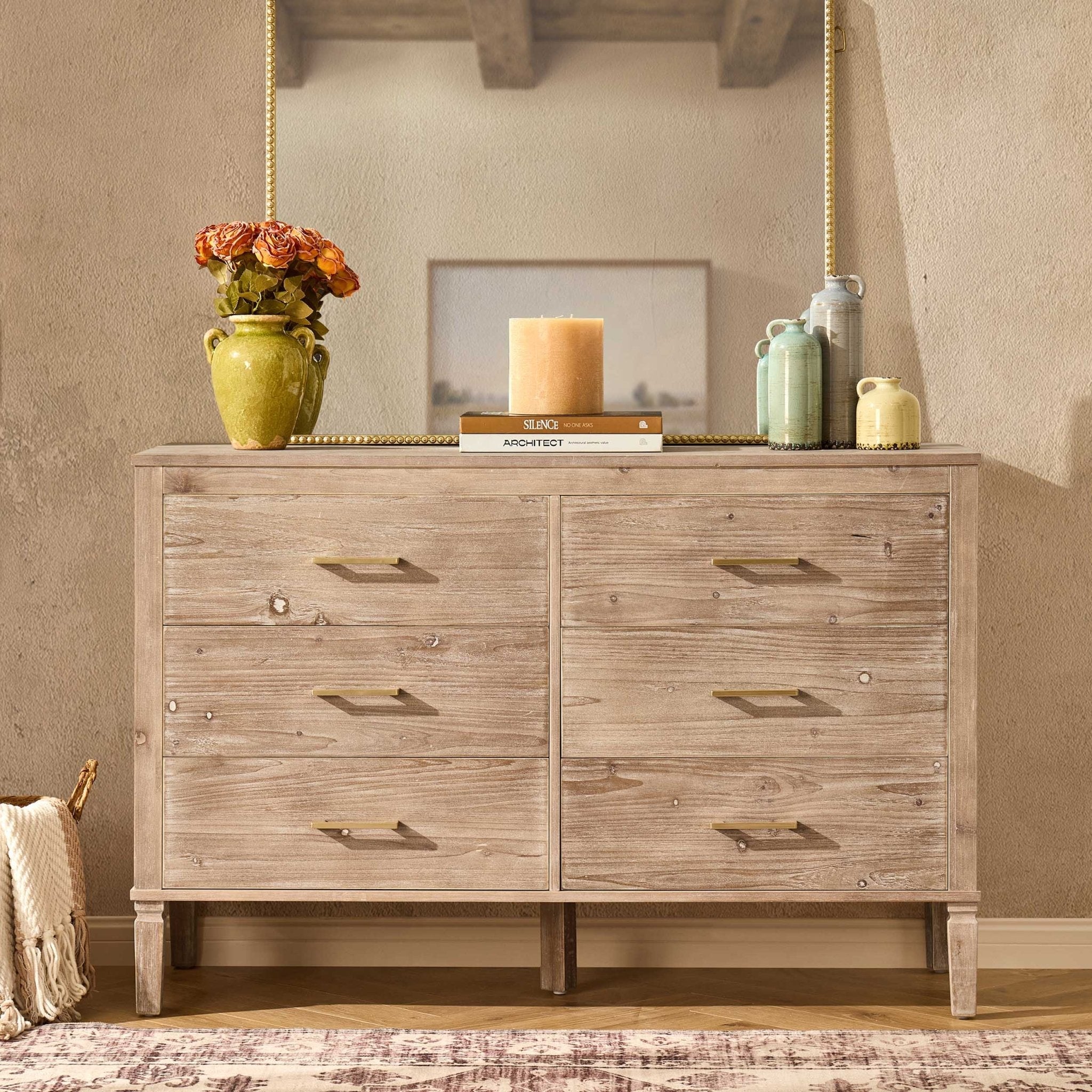Dusklia - Sienna 6 Drawer Chest - Washed Wood