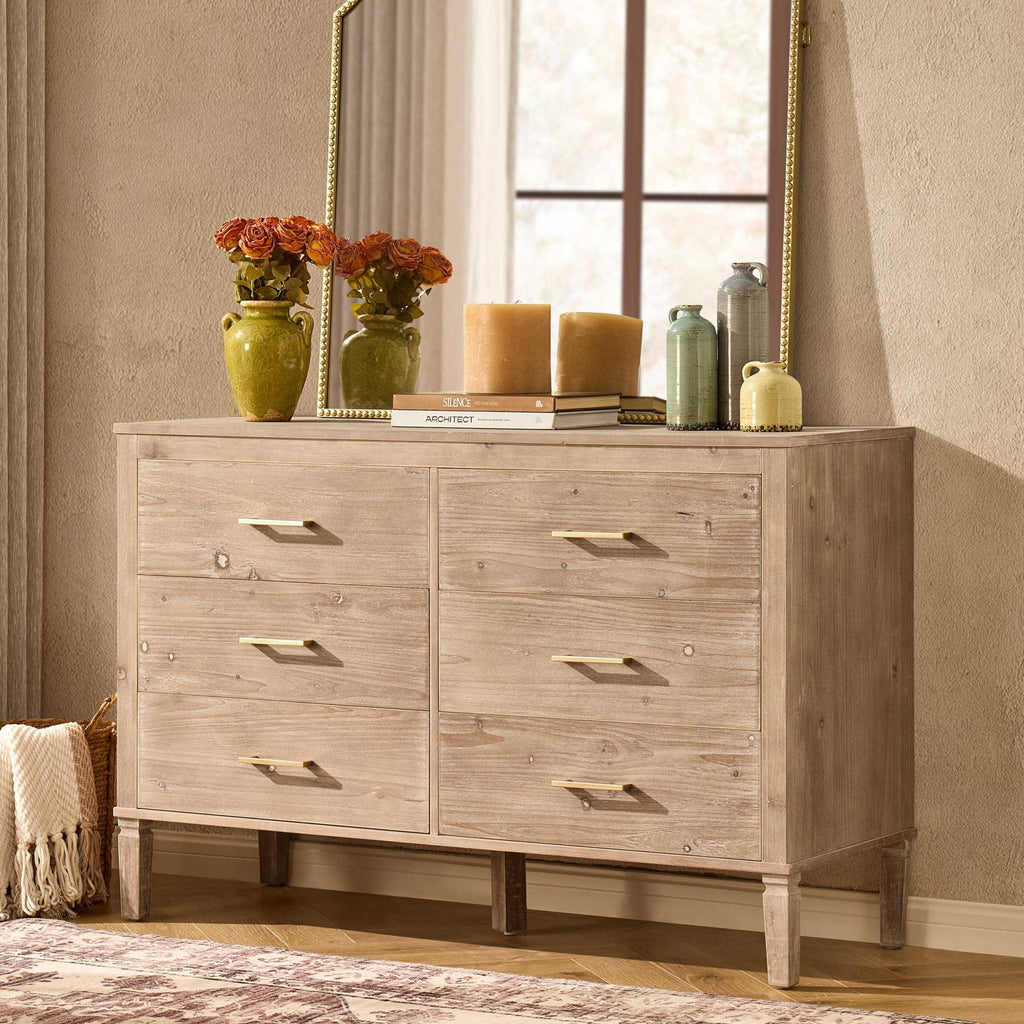 Dusklia - Sienna 6 Drawer Chest - Washed Wood