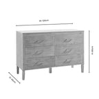 Dusklia - Sienna 6 Drawer Chest - Dusty Mauve
