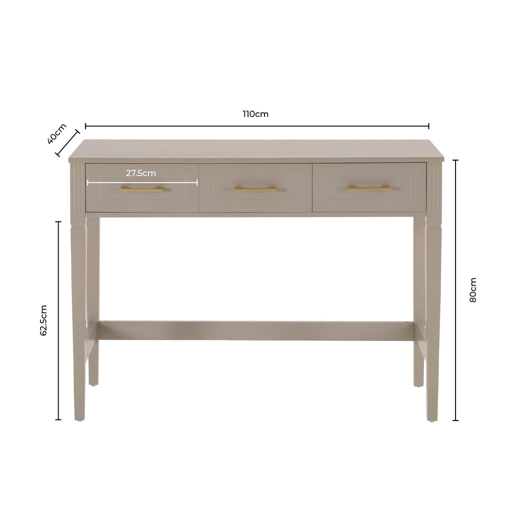 Dusklia - Sienna Dressing Table Console - Cream