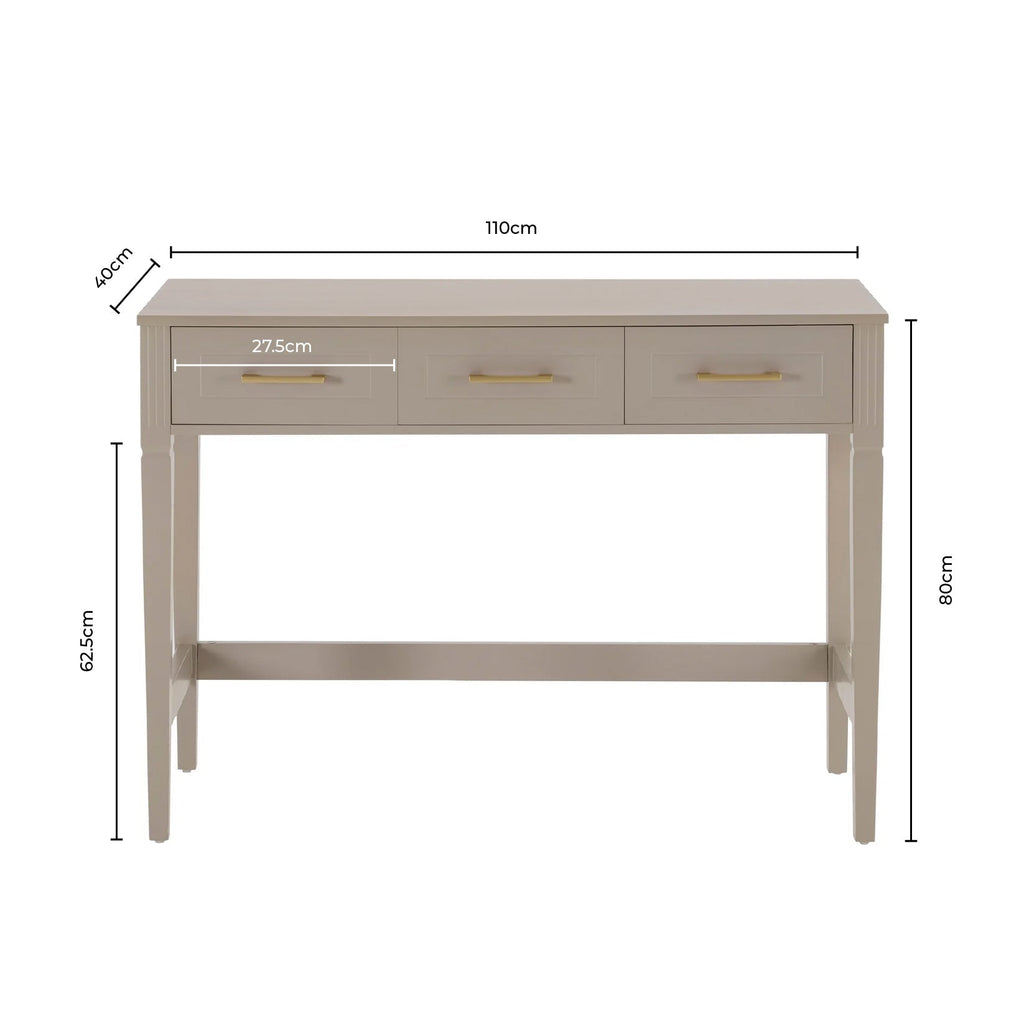 Dusklia - Sienna Dressing Table Console - Taupe