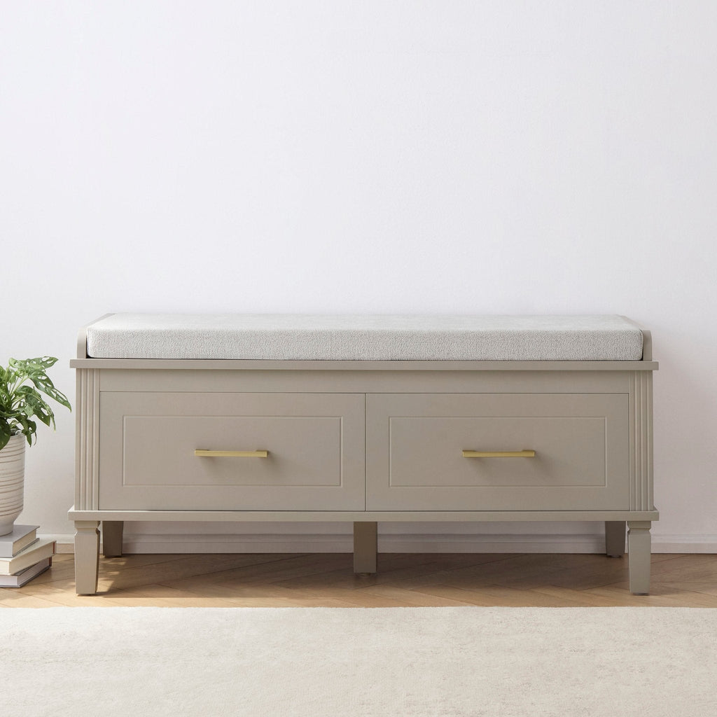 Dusklia - Sienna Storage Cupboard with Seat - Taupe