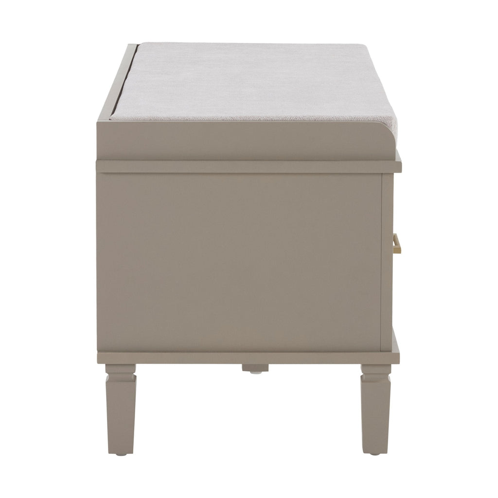 Dusklia - Sienna Storage Cupboard with Seat - Taupe
