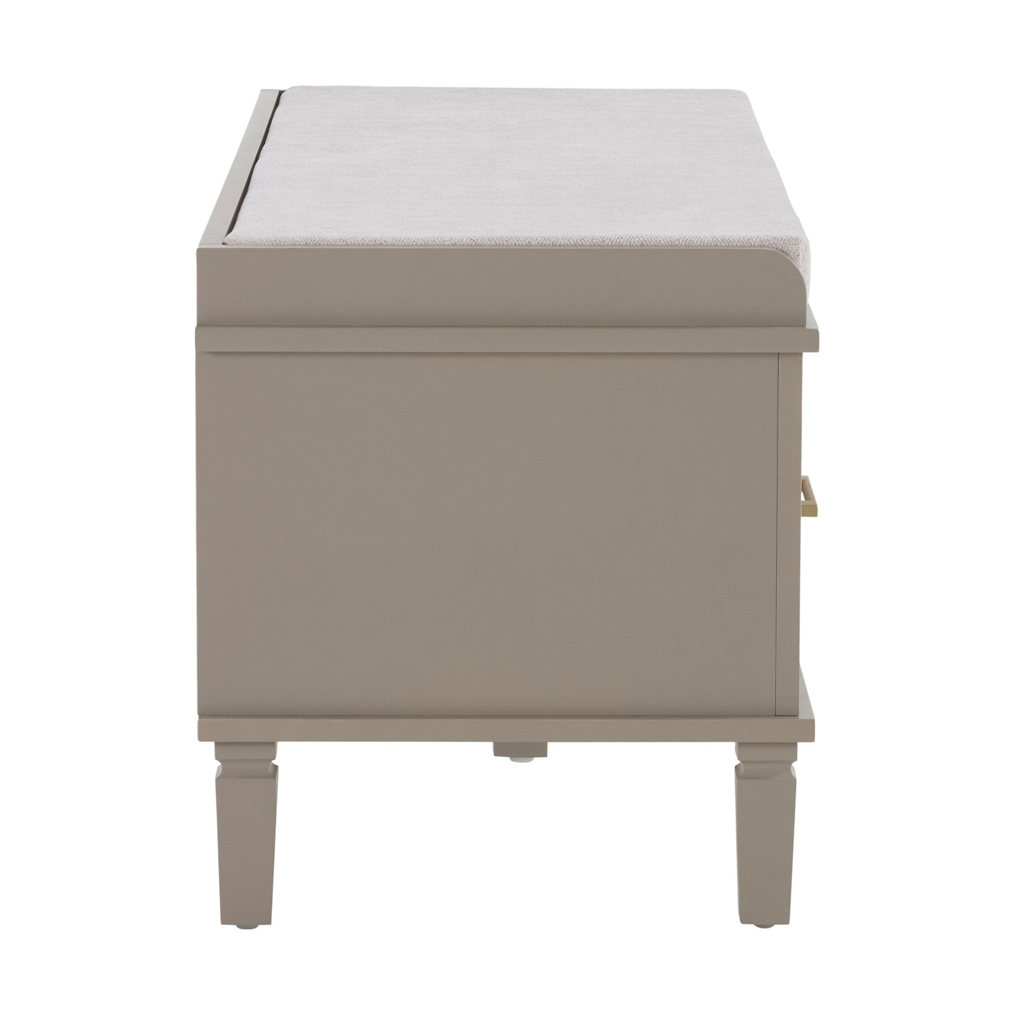 Dusklia - Sienna Storage Cupboard with Seat - Taupe