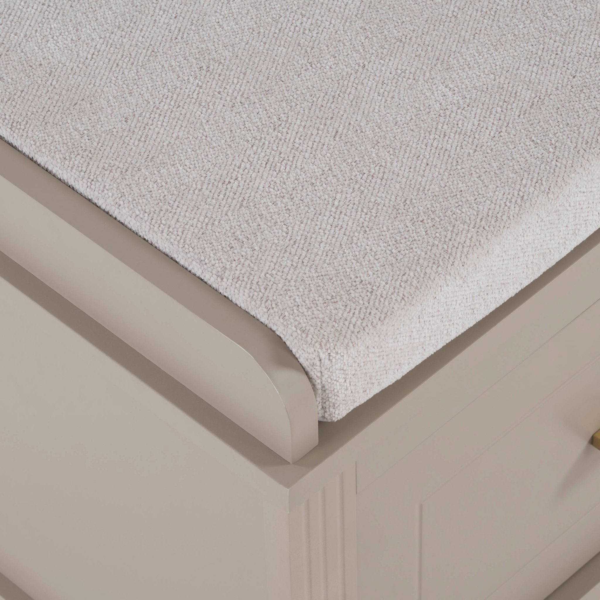 Dusklia - Sienna Storage Cupboard with Seat - Taupe